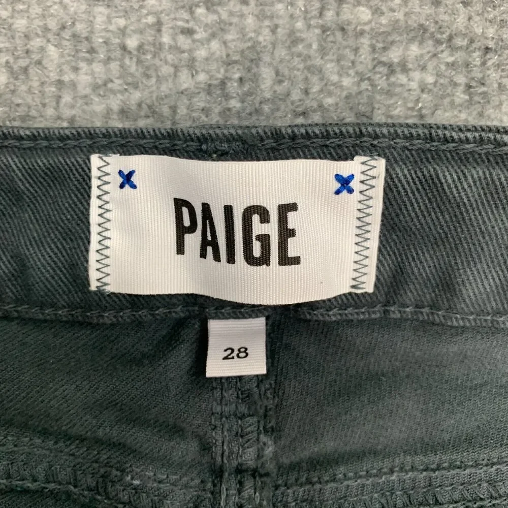 Paige Edgemont Skinny Jeans Womens 28 Gray Stretch Paint Splatter Paint Splatter